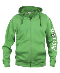 Miesten basic vetoketjuhuppari Action logolla