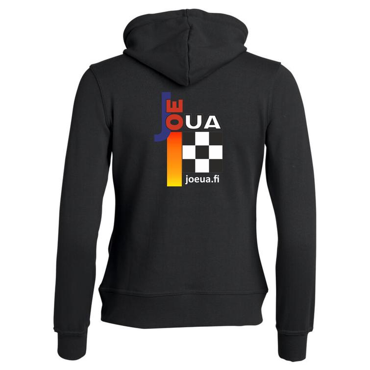 Naisten vetoketjuhuppari JoeUa logolla