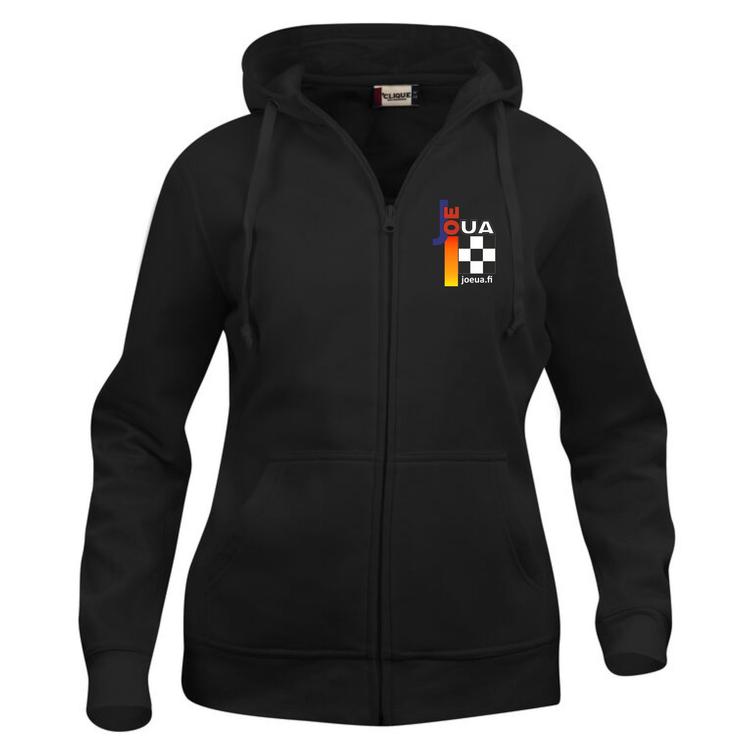 Naisten vetoketjuhuppari JoeUa logolla