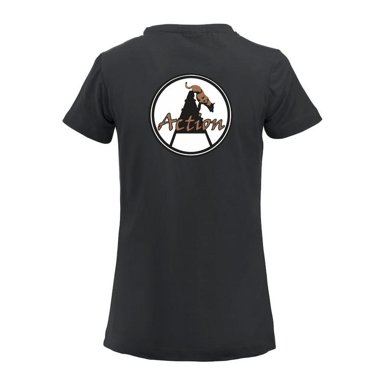 Naisten strech t-paita Action logolla
