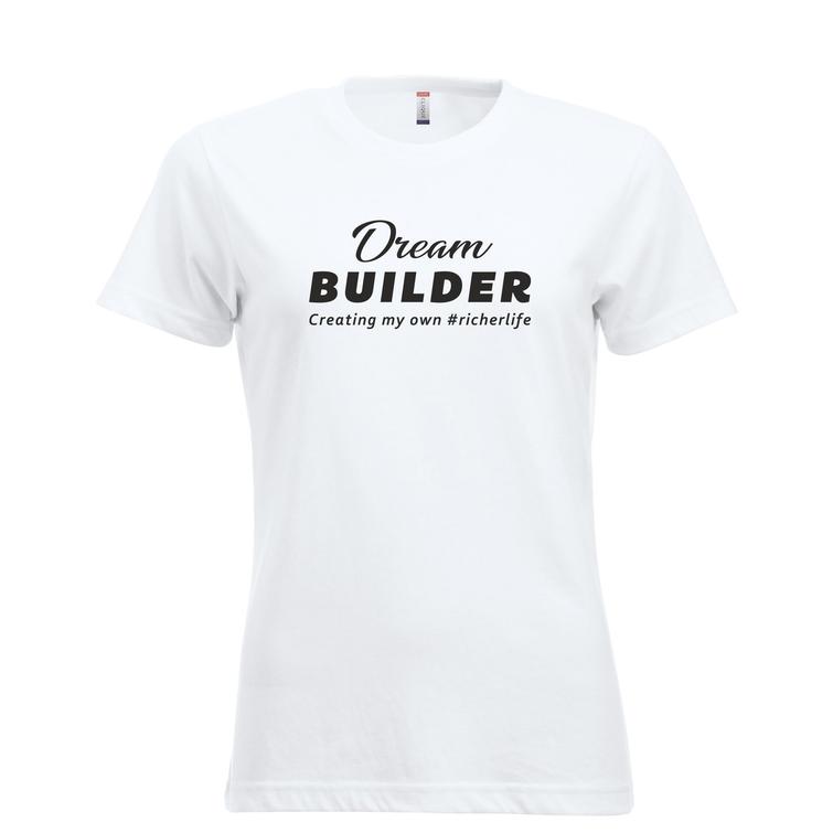 Naisten t-paita Dream Builder logolla