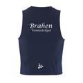 Naisten Crop Singlet toppi BraVo logolla
