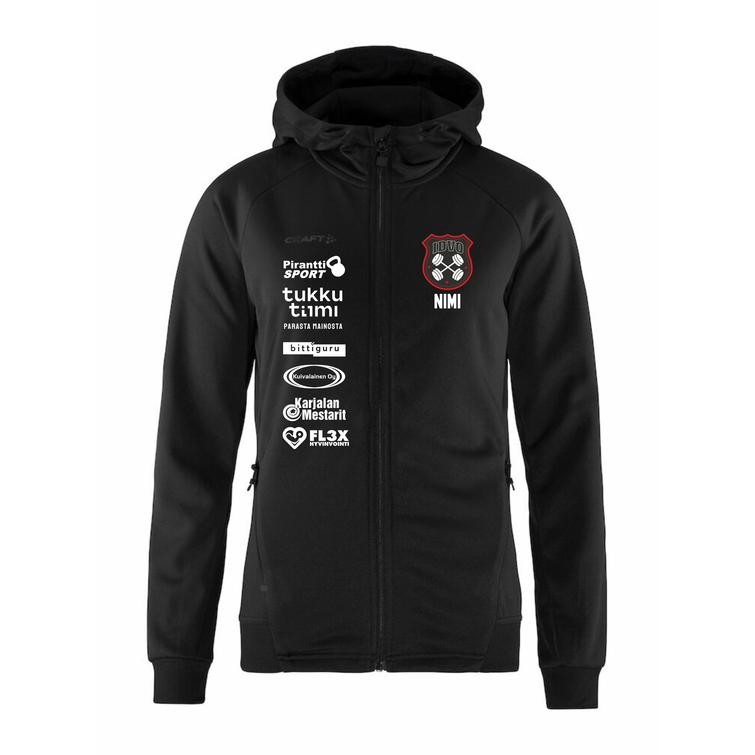 Naisten unify vetoketjuhuppari IdVo logolla