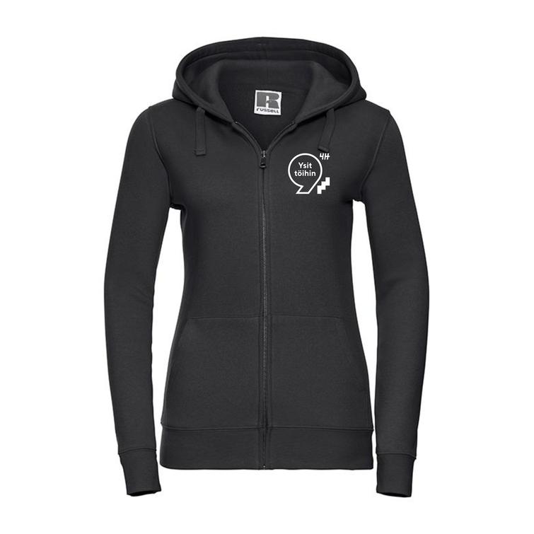 Naisten vetoketjuhuppari 4H Ysit t&ouml;ihin logolla