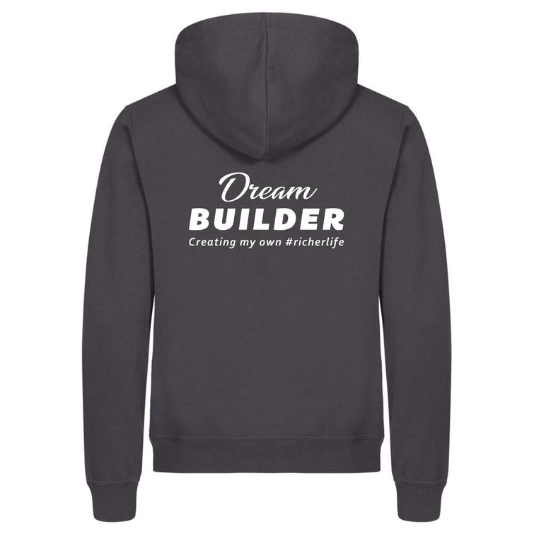 Vetoketjuhuppari Dream Builder logolla