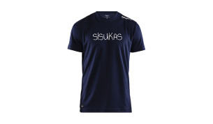 Miesten tekninen t-paita Sisukas-logoilla