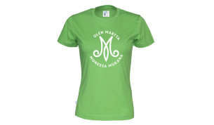 Naisten t-paita M-monessa mukana logolla