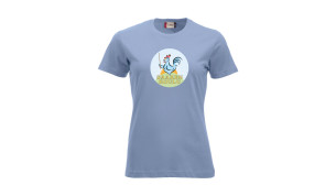 Naisten t-paita Saaren koulu logolla
